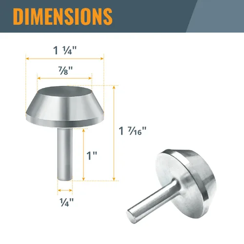 Miniatura 5 de POWERTEC Juego de pines y cono de centrado de subbase de enrutador con guía de centrado interior de 1/2" y 1/4" pulgadas y guía de centrado exterior