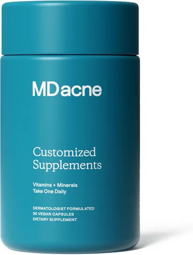 Miniatura 8 de MDacne Vitaminas y minerales suplementos para limpiar la piel (paquete de 3) - 30 cápsulas veganas - Apoya el tratamiento tópico del acné y promueve