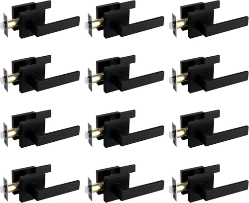 Miniatura 51 de NEWBANG Manija de palanca de puerta sólida con acabado negro mate