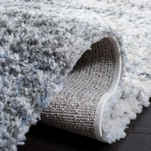 Miniatura 5 de SAFAVIEH Berber Shag Collection BER273A - Alfombra moderna abstracta que no desprende pelusa, de 1.2 pulgadas de grosor, para entrada, sala