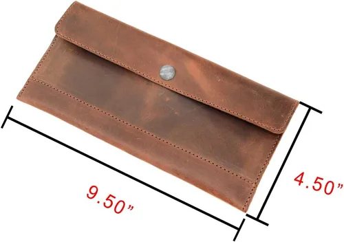Miniatura 5 de Hide & Drink, Cartera de viaje hecha a mano de cuero de grano completo, Bourbon Marrón, Classic