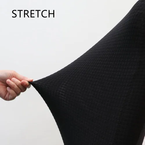 Miniatura 5 de Melaluxe - Funda elástica de jacquard para silla de oficina, funda extraíble y lavable para escritorio, funda giratoria para asiento de silla, Negro