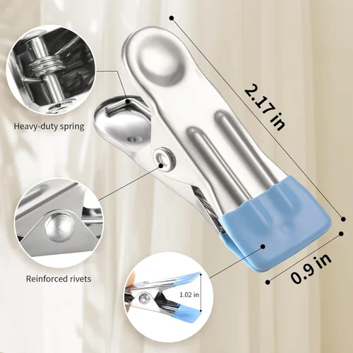 Miniatura 4 de PHYDELU Estante de secado para ropa con 24 clips, colgador de calcetines para secar, colgar ropa para secadora, ropa interior, perchas para ropa