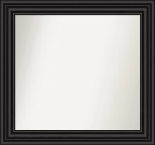 Miniatura 411 de Amanti Art Espejo personalizado, espejo de baño negro puente, espejo de pared o espejo de tocador de baño sobre el fregadero (26 x 26 pulgadas)