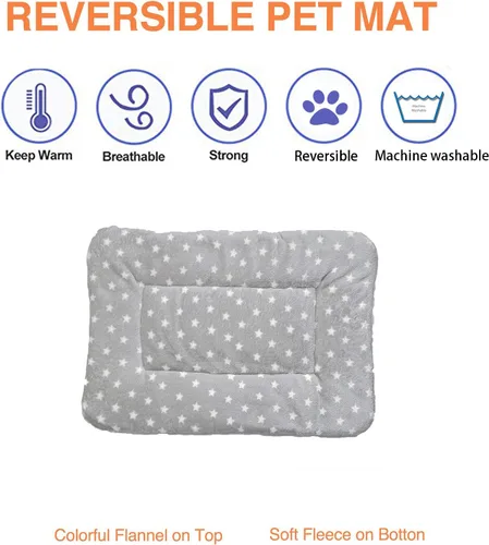 Miniatura 3 de 2 alfombrillas de cama para mascotas. Cama ultra suave para mascotas (perro/gato) con bonitos estampados. Almohadilla reversible de lana de cordero