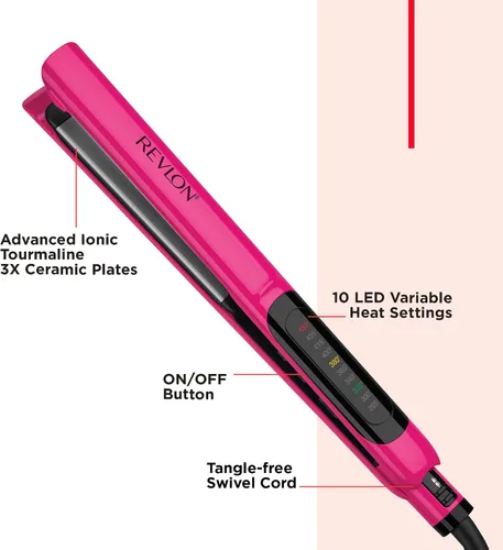 Miniatura 5 de Revlon Smooth Brilliance Plancha de cabello de cerámica Desliza suavemente y estilo ultra elegante, (1 pulgada)