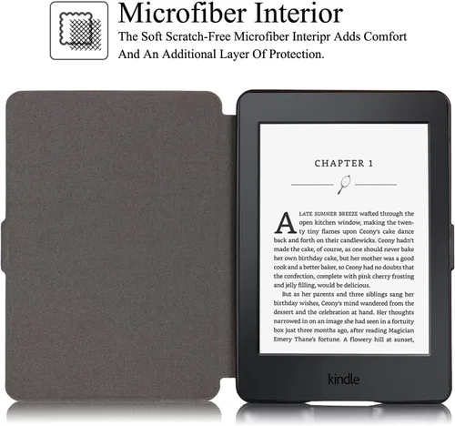 Miniatura 3 de REASUN Funda para Kindle Paperwhite 123, funda delgada con ranuras magnéticas para tarjetas con funda protectora de encendido y apagado automático