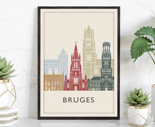 Miniatura 20 de Póster de ilustración de Lisboa, póster de horizonte de Lisboa Portugal, impresión de paisaje urbano y monumento, arte de pared para el hogar