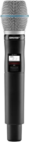 Shure Transmisor de mano QLXD2/B87A con cápsula de micrófono vocal BETA 87A - para uso con sistemas de micrófono inalámbrico digital QLX-D, receptor