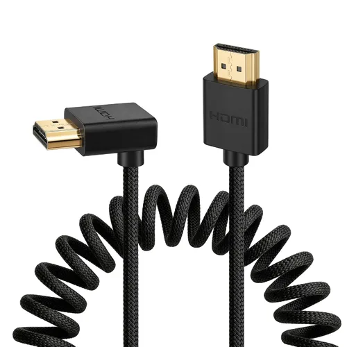 Miniatura 34 de 8K HDMI to Down HDMI High Speed Black Coiled Braided Cable for Sony A7S3 FX3 FX9 Canon C70 Z CAM E2 Camera Atomos Ninja V Shinobi SmallHD Portkeys