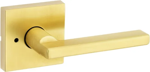 Kwikset Halifax - Manija de puerta de privacidad interior con cerradura, manija de puerta para baño y dormitorio, manija de puerta reversible de