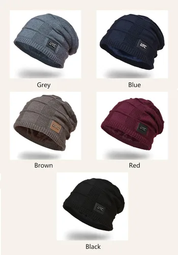 Miniatura 4 de Tillonetiy Mens Beanie Hat Winter Hat - Casual Knit Skull Hat Warm Thick Fleece Socks Hat Womens Beanie Hat