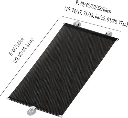 Miniatura 6 de Cortina retráctil con ventosa, parasol enrollable retráctil para ventana, protector solar telescópico con aislamiento UV para ventana de coche, casa
