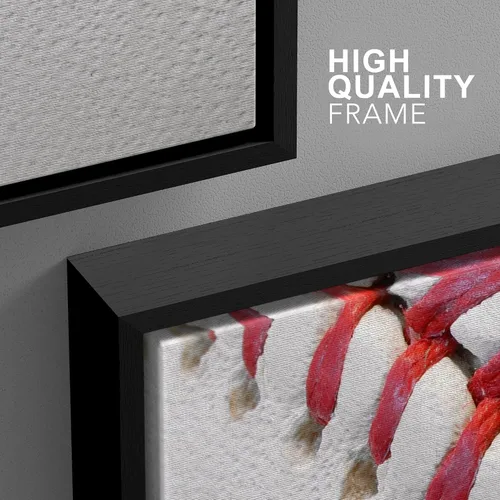 Miniatura 4 de wall26 Lienzo enmarcado para pared, juego de arte de primer plano, detalles de costuras de béisbol, atletas deportivos, fotografía, moderno