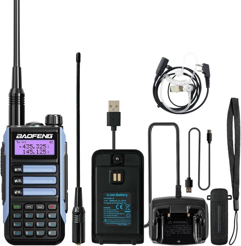 Miniatura 33 de BAOFENG Walkie Talkie UV-16R USB-C 10W con cable de programación Radio bidireccional impermeable de largo alcance de doble banda Radio portátil