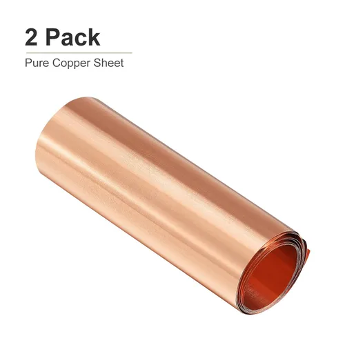 Miniatura 6 de DTGN Hojas de cobre puro de 39.370x3.937x0.000 in (LxWxT) - Paquete de 2 - Buenas para hacer piezas de maquinaria - Placas de cobre de metal