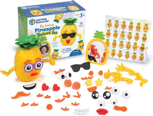 Learning Resources Big Feelings Pineapple Deluxe Set - Juguetes de motricidad fina, herramientas de regulación de habilidades socioemocionales para