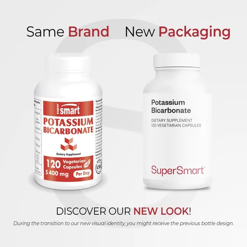 Miniatura 2 de Supersmart - Bicarbonato de potasio 5400 mg por día (dosis alta) - Mineral electrolito - Balance ácido-base pH - Salud cardíaca, muscular y nerviosa