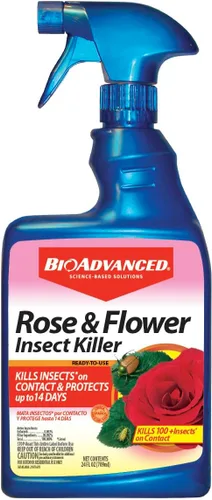 BioAdvanced Asesino de insectos de rosas y flores, listo para usar, 24 onzas