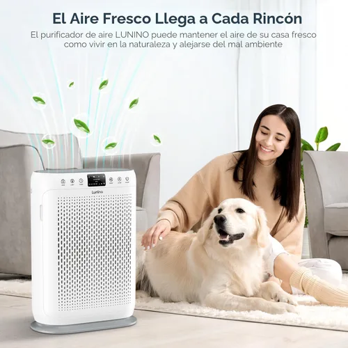 Miniatura 2 de Purificadores de aire para el hogar, habitación grande de hasta 2400 pies cuadrados, filtro de aire HEPA LUNINO H13 con pantalla PM 2.5, sensores