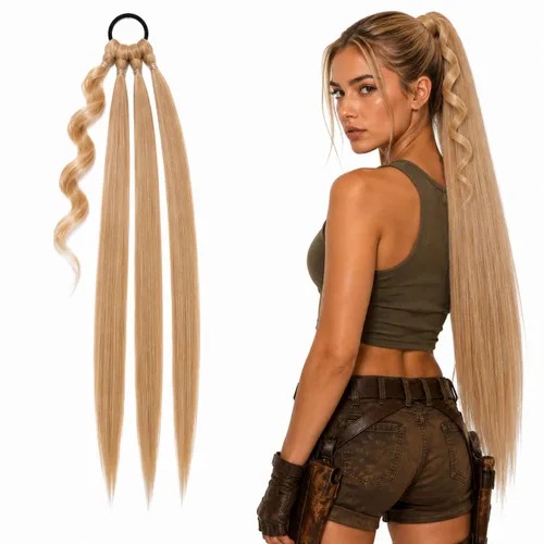 Miniatura 6 de CAISHA Extensiones de cabello de 30 pulgadas para trenzar mezcla marrón HEZ107