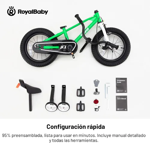 Miniatura 7 de RoyalBaby Freestyle Kids Bike 12 14 16 Inch with Training Wheels, 18 Inch with Kickstand, Bicycle for Ages 3-10 Years Boys Girls