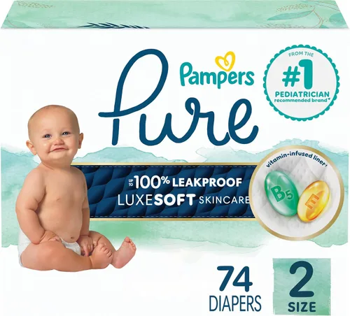 Miniatura 16 de Pañales para recién nacido/talla 1 (8-14 libras), 35 unidades – Pampers Pure Protection desechables para bebé, protección hipoalergénica y sin