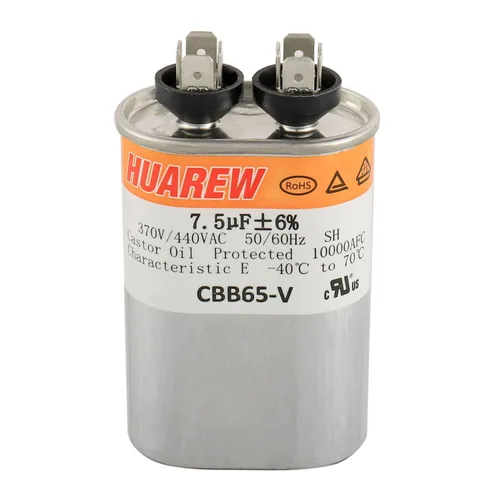 Miniatura 7 de 12.5 uF MFD ±6% 370/440 VAC CBB65 Condensador de arranque ovalado para arranque del ventilador y aire acondicionado o bomba de calor