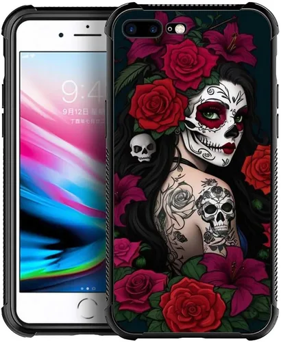 Miniatura 19 de Funda compatible con iPhone 7/8, diseño de bandera estadounidense con diseño de tiro con arco al aire libre, a prueba de golpes, antiarañazos