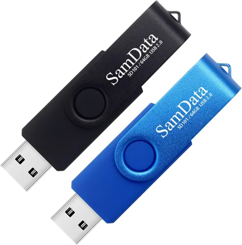 Miniatura 14 de SamData Paquete de 2 unidades flash USB de 8 GB, unidades de memoria USB de 8 GB con luz LED para almacenamiento y copia de seguridad