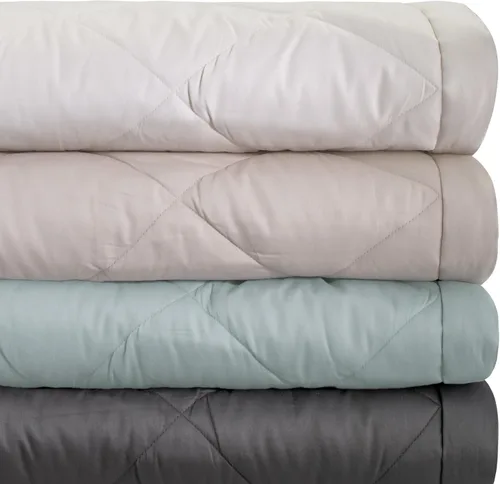 Miniatura 7 de Serta Manta alternativa de plumón para cama, funda 100% algodón, liberación de manchas Scotchgard, Full/Queen, carbón