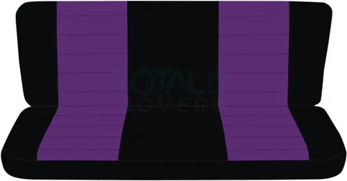 Miniatura 19 de Totally Covers Compatible con fundas de asiento de camión de dos tonos Ford F-150 Super Cab 1997-2003 (banco dividido trasero 40/60): negro y azul