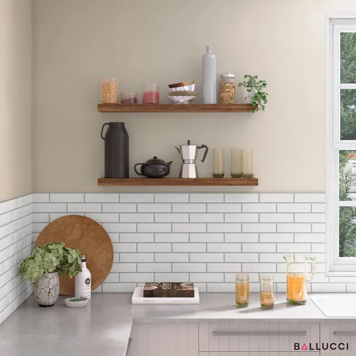 Miniatura 6 de Ballucci - Estantes flotantes, juego de 2 estantes de pared de madera de 36 pulgadas, con soportes invisibles para baño, sala de estar, dormitorio