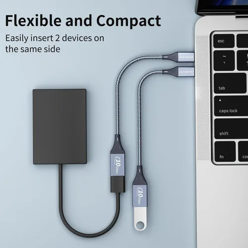 Miniatura 5 de Paquete de 2 adaptadores USB C a USB USB hembra a USB C macho OTG - Transferencia de datos SuperSpeed de 10 Gbps para MacBook Pro/iPad Air, iPhone