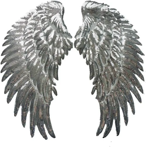 Miniatura 8 de 1 par de parches de lentejuelas con alas de ángel, alas de ángel doradas, parches para planchar para ropa, chaquetas, jeans, vestidos, sombreros