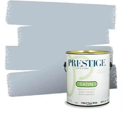 Miniatura 678 de Pintura Exterior + imprimación PRESTIGE, todo-en-uno, 1 galón, acabado mate, color comparable al Valspar* Royal Gray* VS151-Gris real