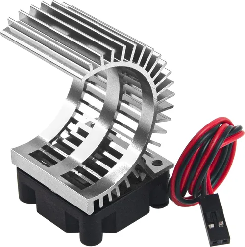 Miniatura 9 de Disipador de calor de motor RC 540 545 550 sin escobillas cepillado con ventilador de enfriamiento de 5-6 V compatible con Traxxas HSP HPI Wltoys