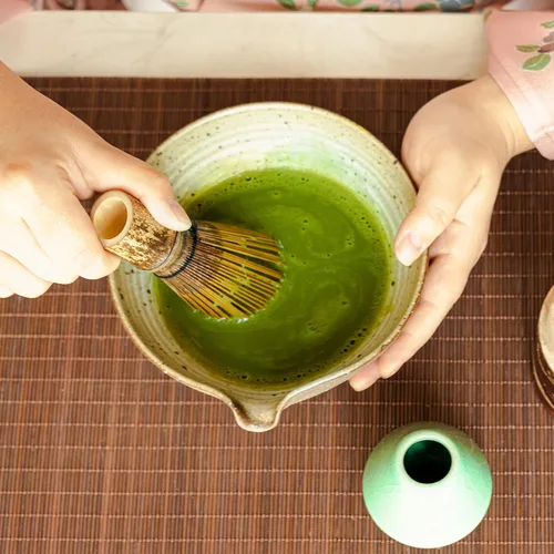 Miniatura 3 de ELITEA Batidor Matcha de calidad de bambú púrpura Chasen hecho a mano para ceremonia de té Matcha