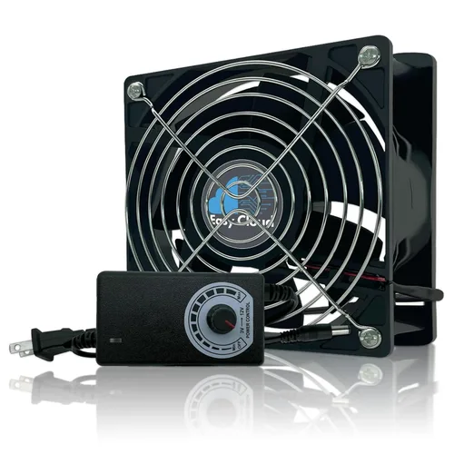 Miniatura 8 de Ventilador de magdalenas de 120 V axial 220 V 110 V con controlador de velocidad variable Ventilador de computadora con enchufe de CA para PC