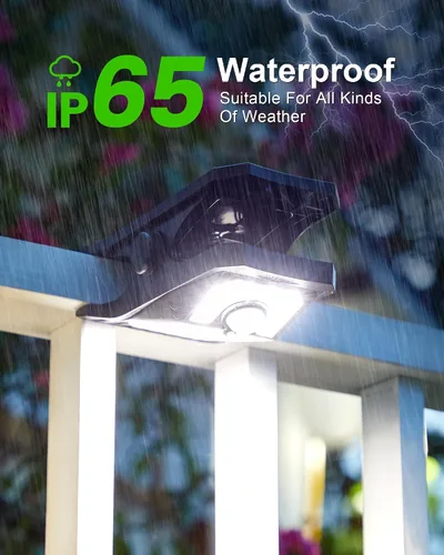 Miniatura 7 de Luces solares con sensor de movimiento para exteriores, luces solares con clip para exteriores, impermeables, luces de seguridad alimentadas por