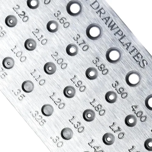 Miniatura 2 de Placa redonda de acero de carburo para joyería para fabricación de alambre de joyería (0.010-0.161 in, 52 agujeros)