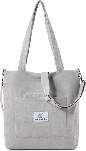 Makukke Corduroy Totes Bag Women - Shoulder Hobo Bag Handbags Crossbody Bag Big Capacity Shopping Purses