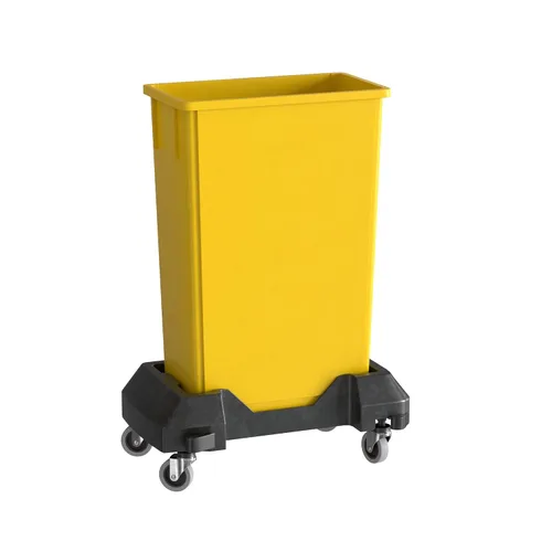 Miniatura 35 de Bote de basura Slim Jim negro de 23 galones con carrito