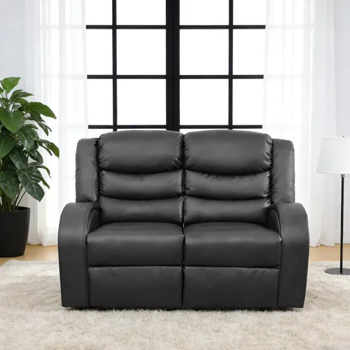 Miniatura 15 de Juego de sofá reclinable de 3 piezas, juego de muebles de sala de estar, sofá reclinable seccional de cuero, sofá reclinable manual, cómodo asiento