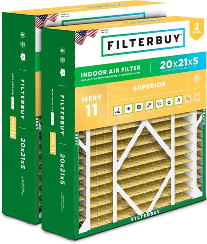 Miniatura 28 de Filterbuy Filtro de aire MERV 11 de 10 x 17 x 2 pulgadas para defensa de mascotas y alergias (paquete de 3), filtros exteriores plisados