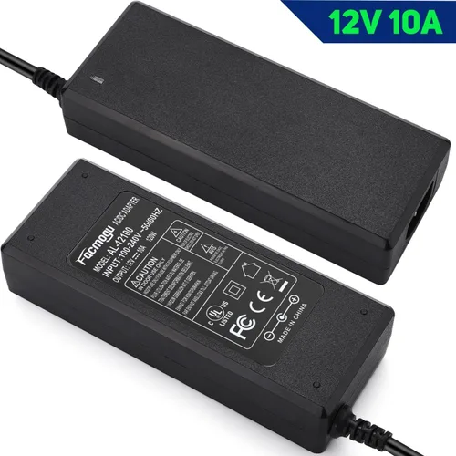 Miniatura 3 de Facmogu 12V 10A Fuente de alimentación Adaptador de CA a CC, Convertidor de CA a CC 100V-240V a 12V 10A 120W, Transformador de potencia de 12