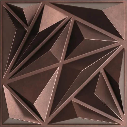 Miniatura 13 de STICKGOO Paneles de pared 3D para decoración de pared interior, paneles de acento de pared de diseño de diamante en oro champán, 30.5 x 30.5 cm