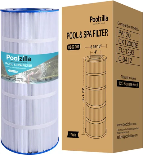Poolzilla Repuesto para filtro de piscina PA120, CX1200RE, C1200, Unicel C-8412, Filbur FC-1293, Waterway Clearwater II, Pro Clean 125, 817-0125N,