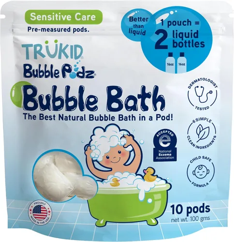 Miniatura 28 de TruKid Bubble Podz - Baño de burbujas para niños, niños pequeños y bebés, bomba de baño suave y refrescante sin lágrimas para piel sensible