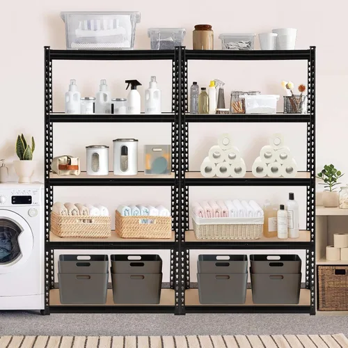 Miniatura 6 de GarveeHome Estantes de almacenamiento de garaje, estantes utilitarios de 5 niveles, estantes de almacenamiento ajustables, estantes industriales